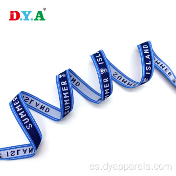 cinta de cinta tejida de 20 mm azul jacquard poliéster correos